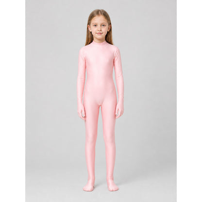 Pink Hooded Jumpsuit with Paws and a Zipper on-model view