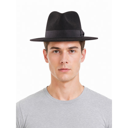 Wide-Brim Carnival Fedora Hat front view
