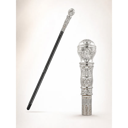 Decorative Cane with a Silver Spherical Handle