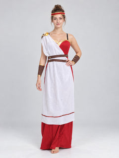 Ancient-Style Carnival Costume with White Drape
