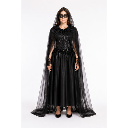 Witch Costume with Sheer Cape and Mask main product view