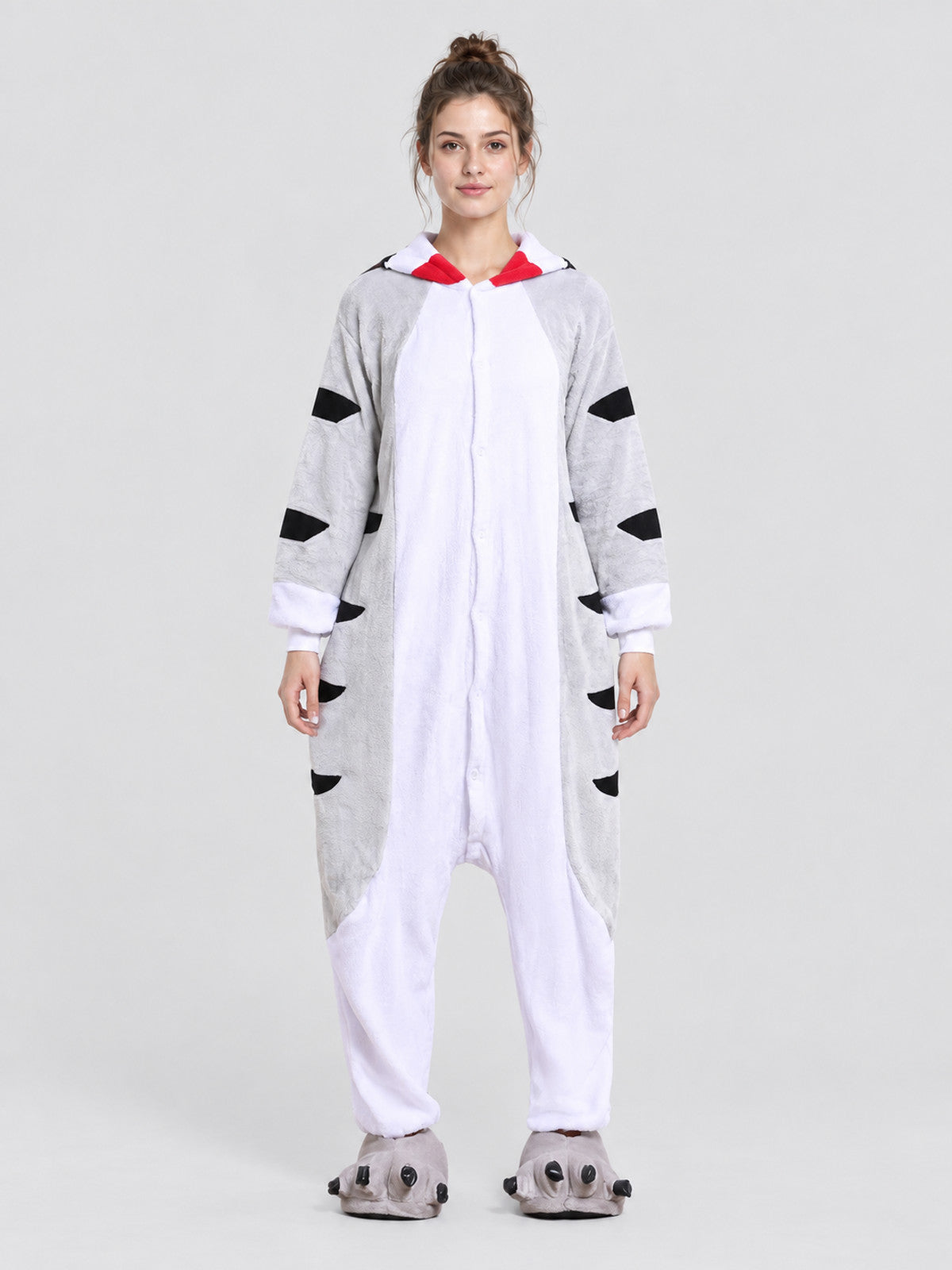 Gray Flannel Sea Lion Kigurumi Jumpsuit