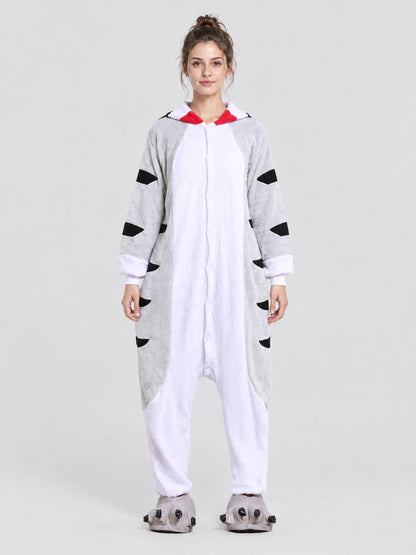 Gray Flannel Sea Lion Kigurumi Jumpsuit