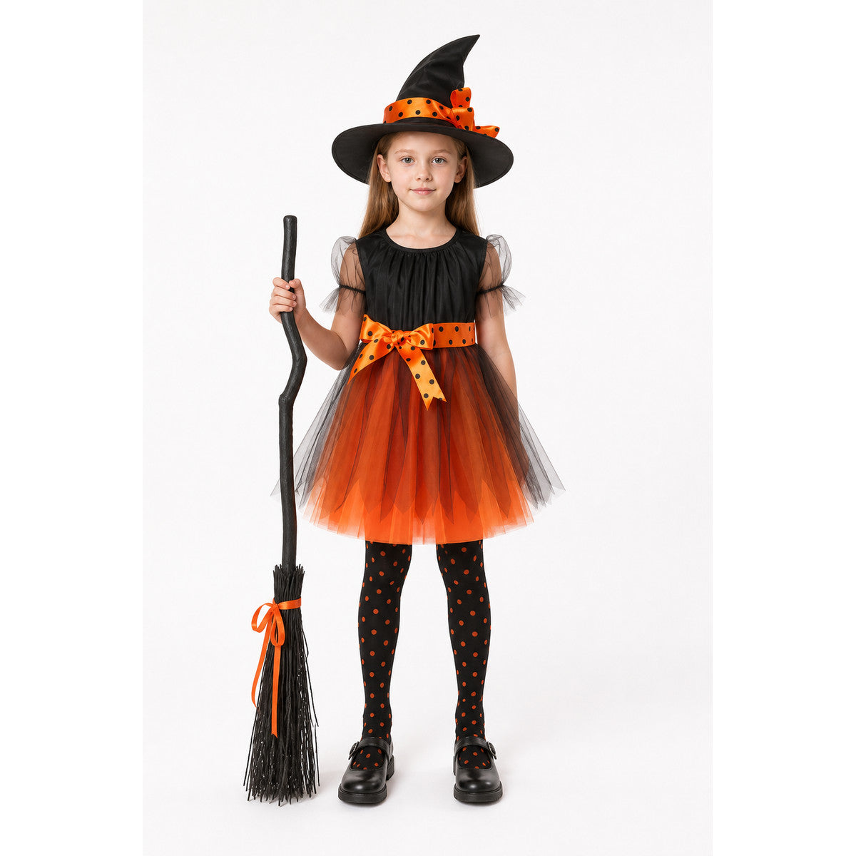 Witch Costume, Tutu Dress with Bow and Mesh main product view