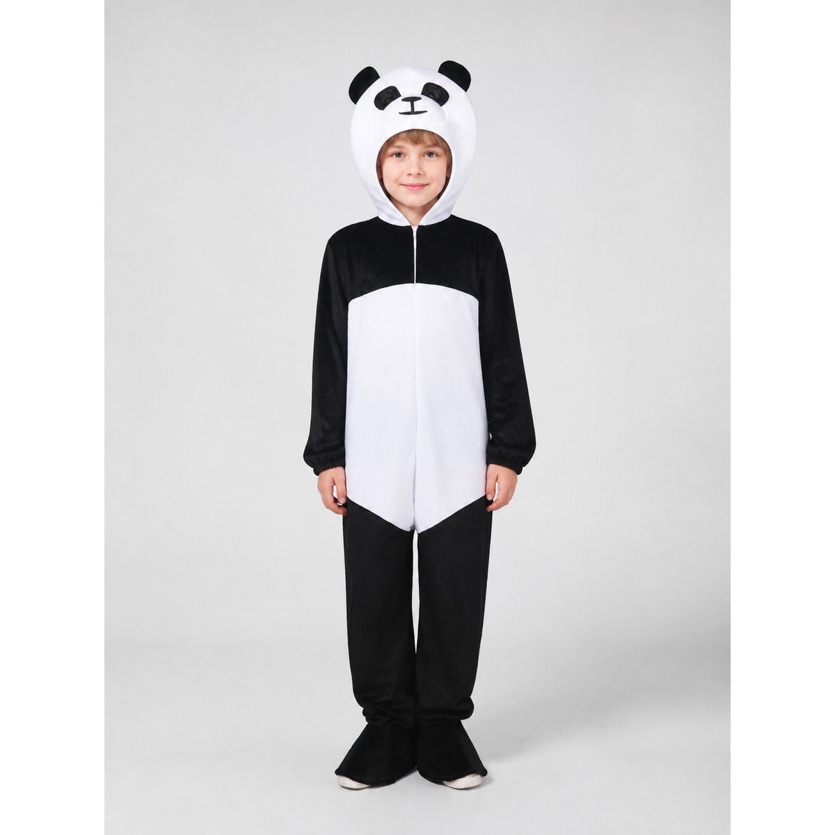 One-piece panda costume for cosplay and themed events on-model view