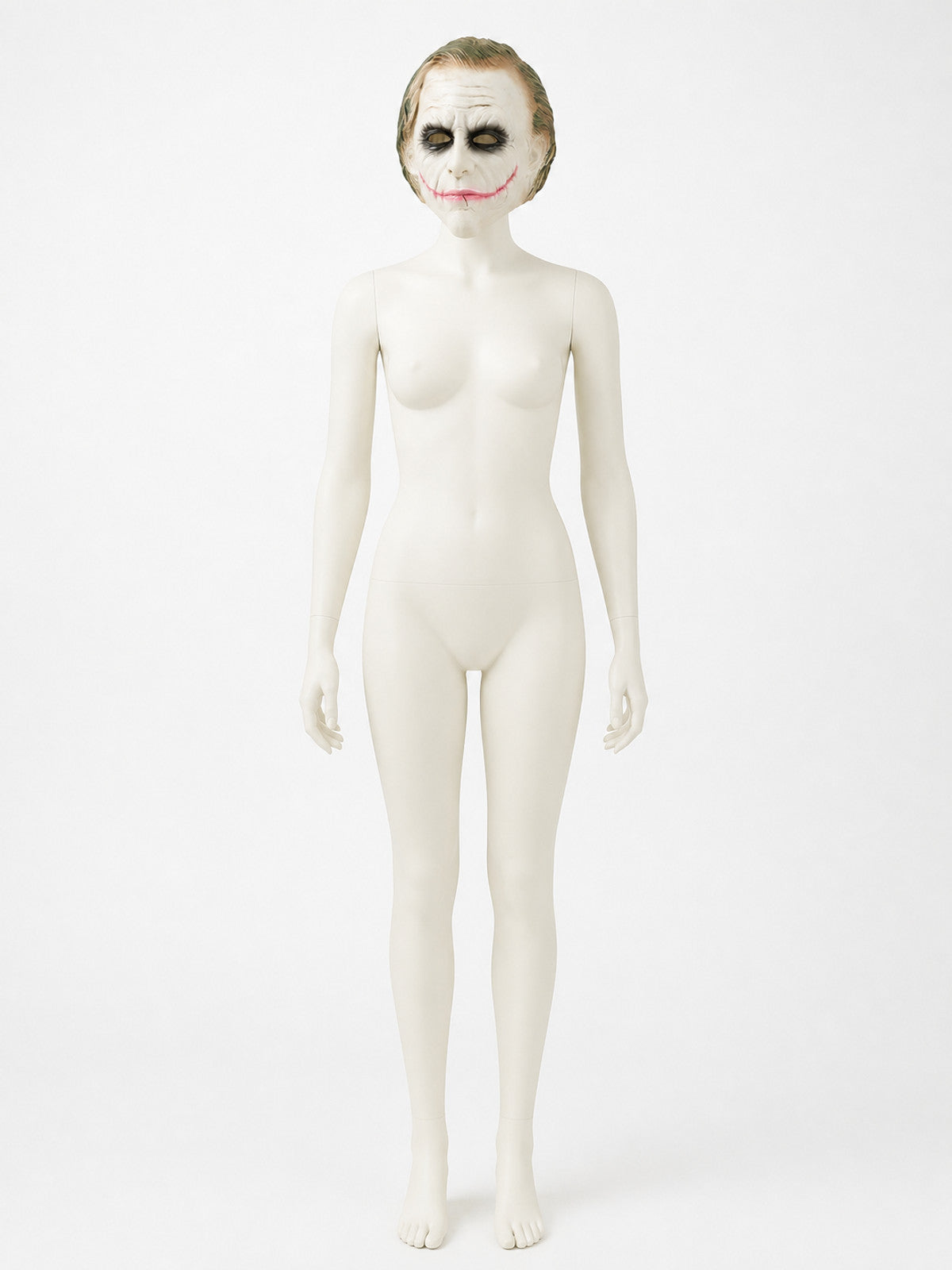 Halloween Carnival Mask with a Red Smile