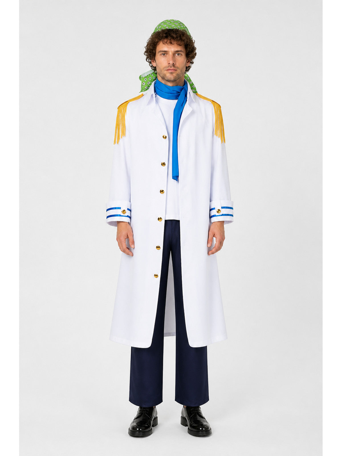 Koby One Piece Costume, White Uniform Jacket and Trousers main product view