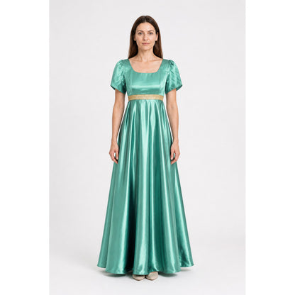 Mint Empire Waist Dress with Square Neckline main product view