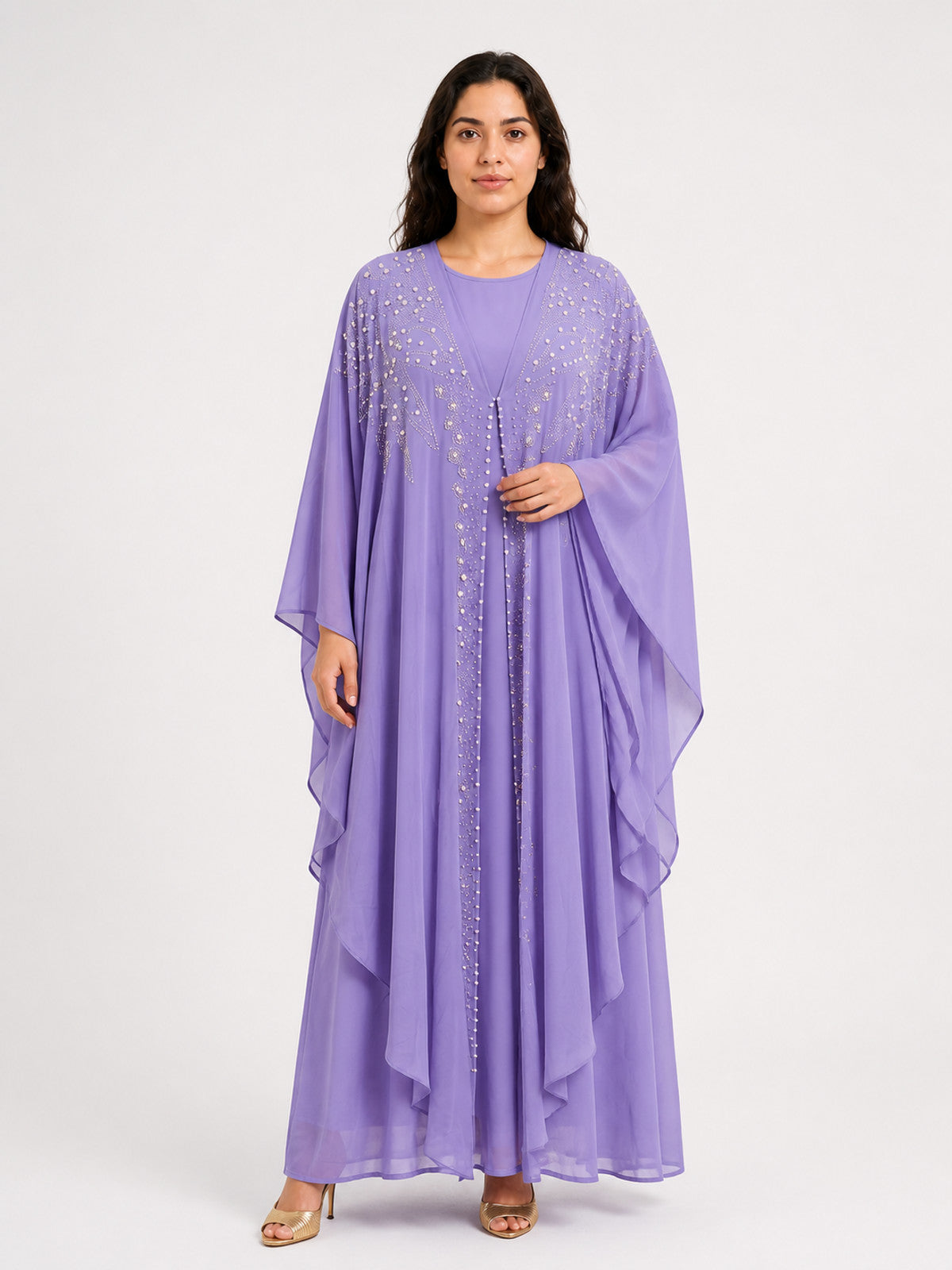 Dress-Cape Set with Hood TL621, Loose Fit main product view