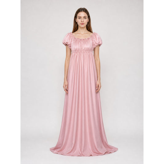 Pink Bridgerton dress for a ball and cosplay
