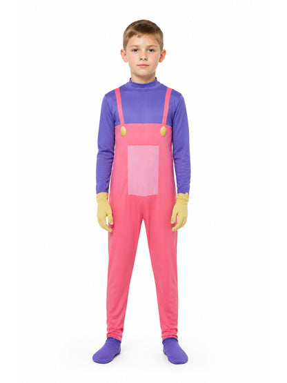 Circus Clown Cosplay Jumpsuit, Pink and Purple main product view
