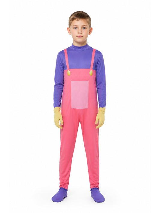 Circus Clown Cosplay Jumpsuit, Pink and Purple main product view