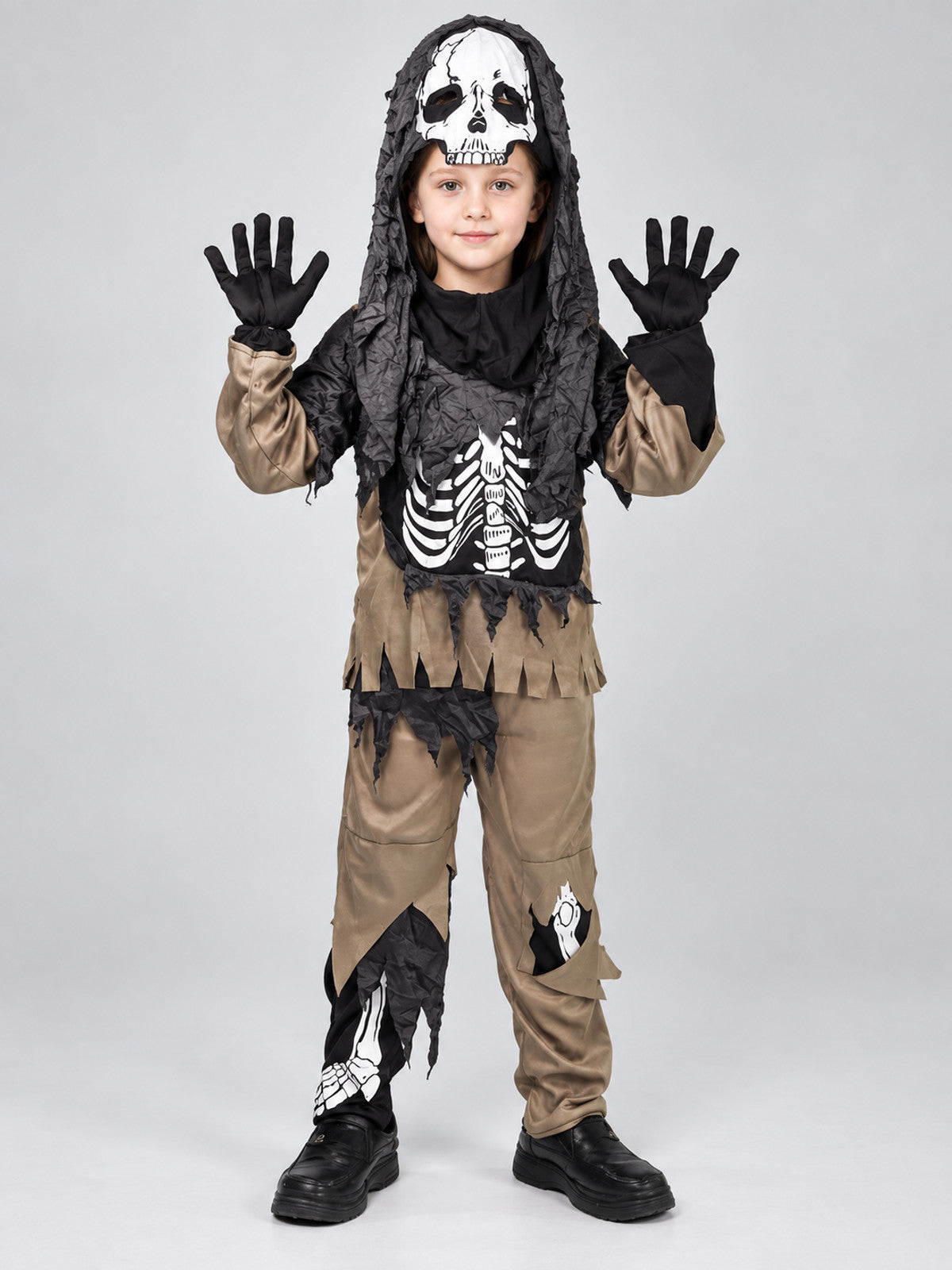 Kids' Skeleton Costume with Skull Mask