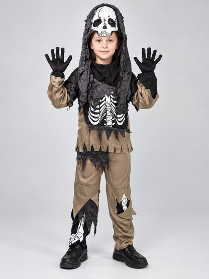 Kids' Skeleton Costume with Skull Mask