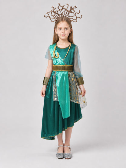 Medusa Costume Dress with Headpiece for Parties