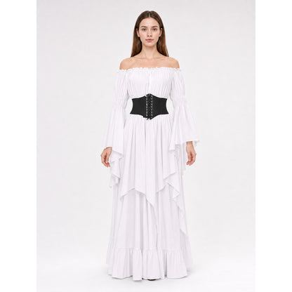 Medieval Maxi Dress with Corset Panel