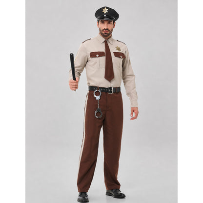 Sheriff Costume with Cap, Belt, and Accessories