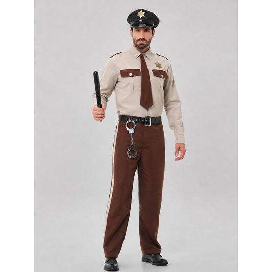 Sheriff Costume with Cap, Belt, and Accessories