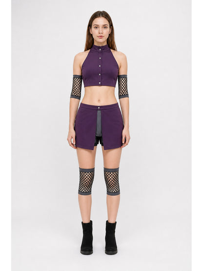 Ino Yamanaka Cosplay Costume: Top, Shorts, and Arm Warmers main product view
