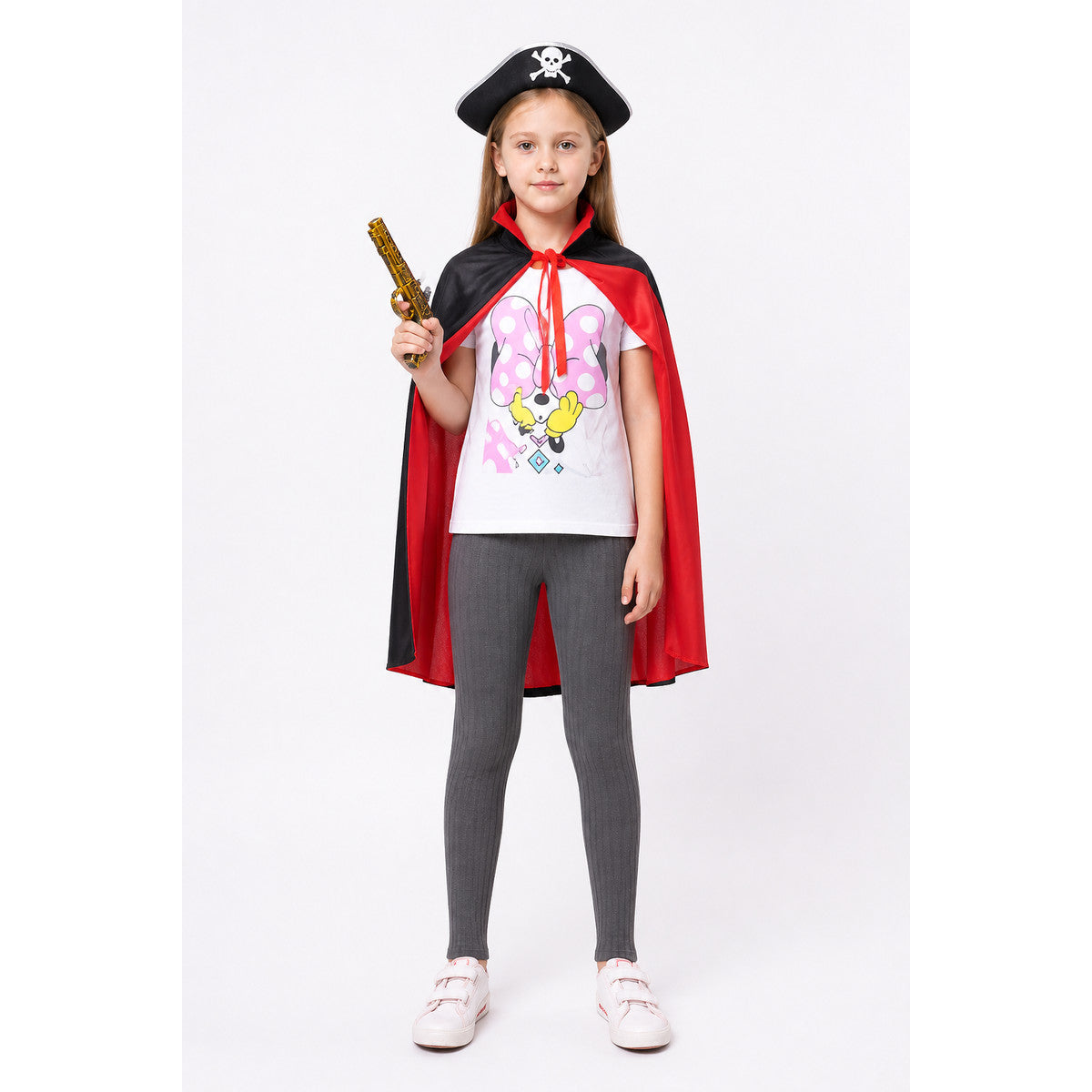 Pirate Costume with Cape, Hat, and Pistol main product view