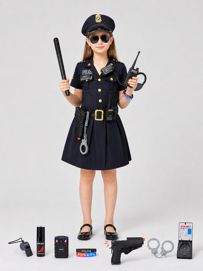 Police Costume with Accessories, Dark Navy on-model view