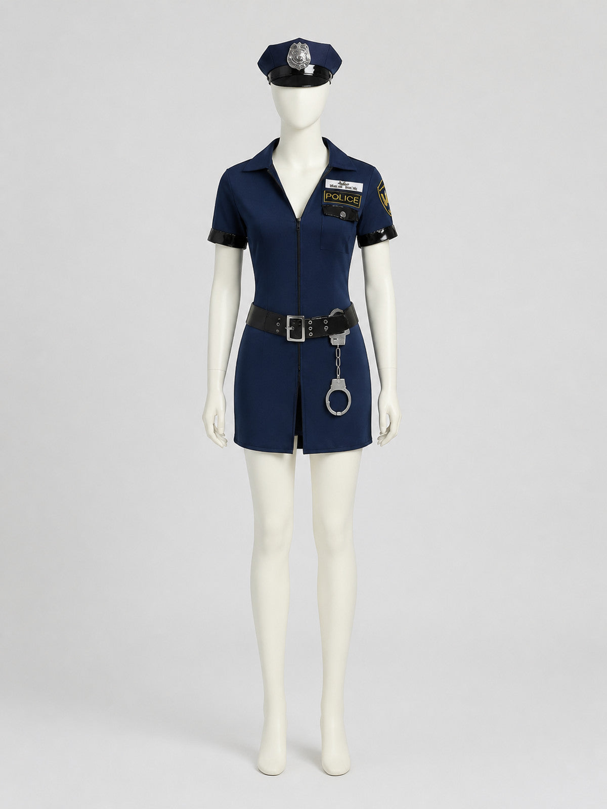 Halloween Police Costume with Accessories S-XXXL on-model view