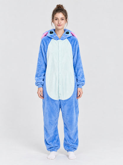 Animal Head Hooded Kigurumi Jumpsuit