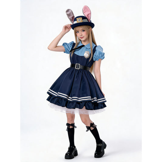 Halloween police costume with ears