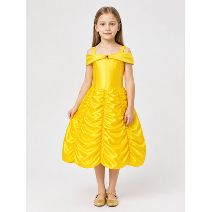 Yellow Princess Costume Dress for Halloween and Cosplay main product view