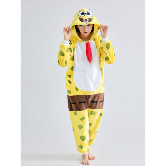 Hooded Printed Pajama Jumpsuit