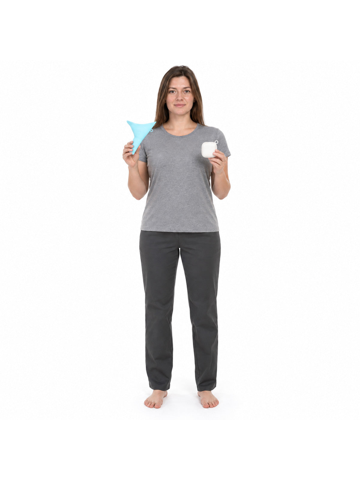 Funnel-shaped urination device with a wavy edge, wide opening, and tapered spout