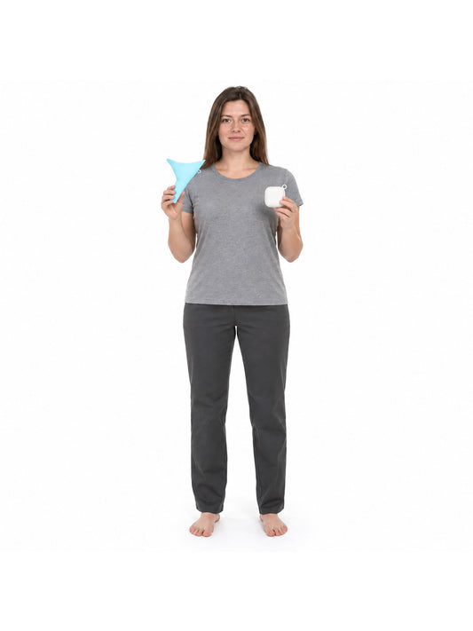 Funnel-shaped urination device with a wavy edge, wide opening, and tapered spout