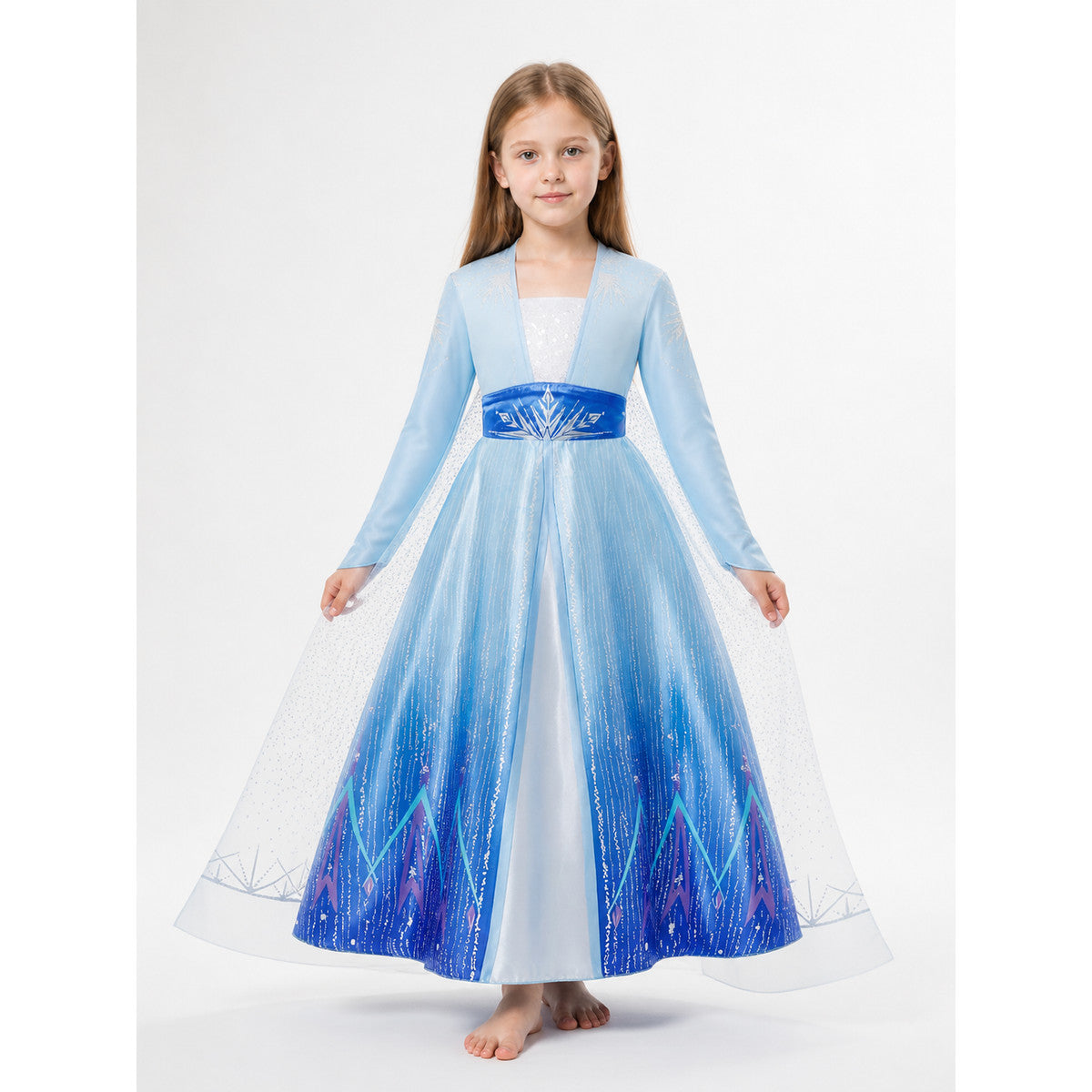 Blue Princess Costume Dress for Halloween main product view