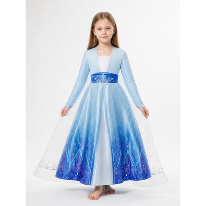 Blue Princess Costume Dress for Halloween main product view