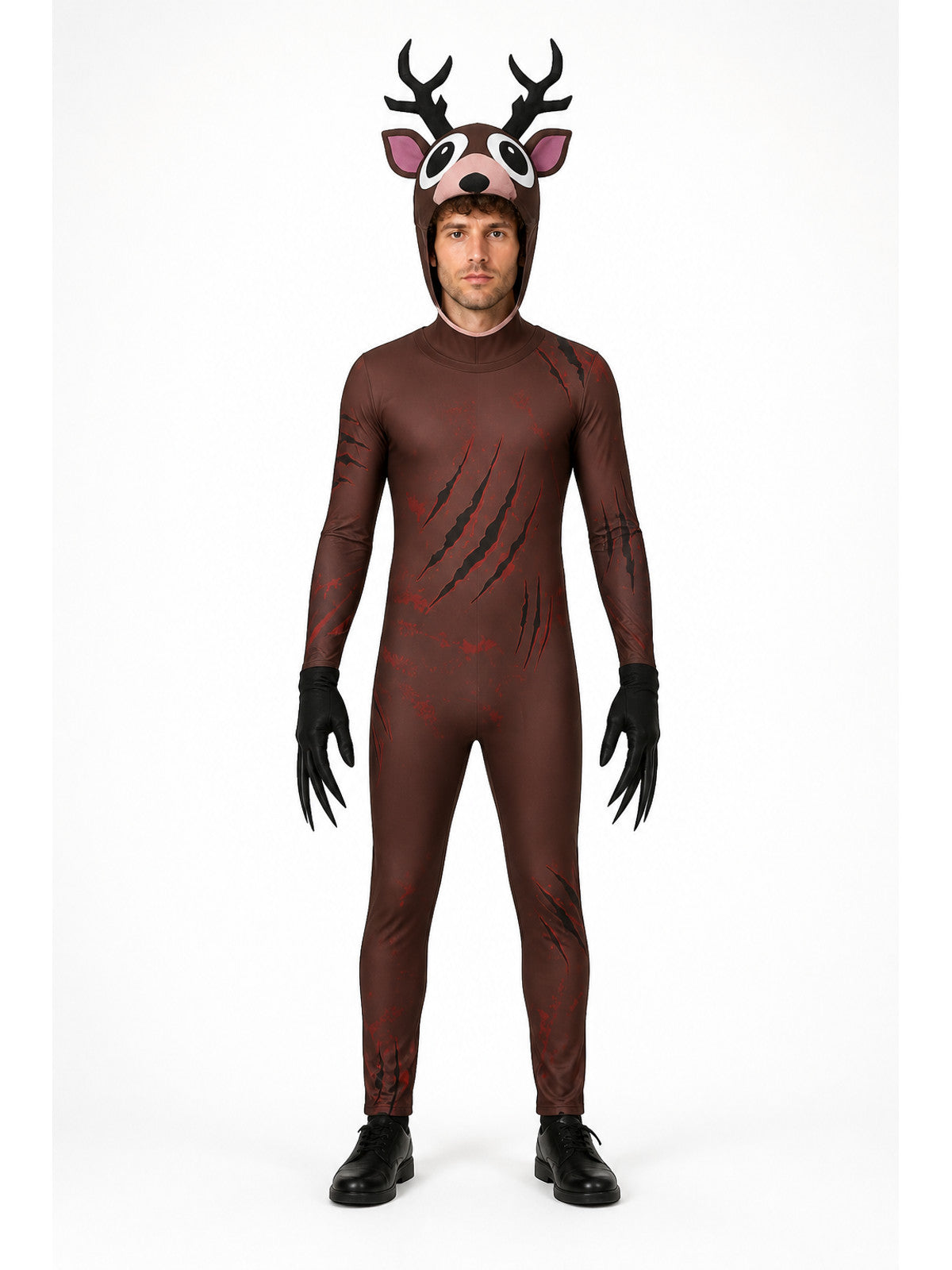 Deer Costume with Antlers and Claws, Red Scratches main product view