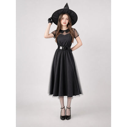 Halloween Witch Dress with Hat and Gloves