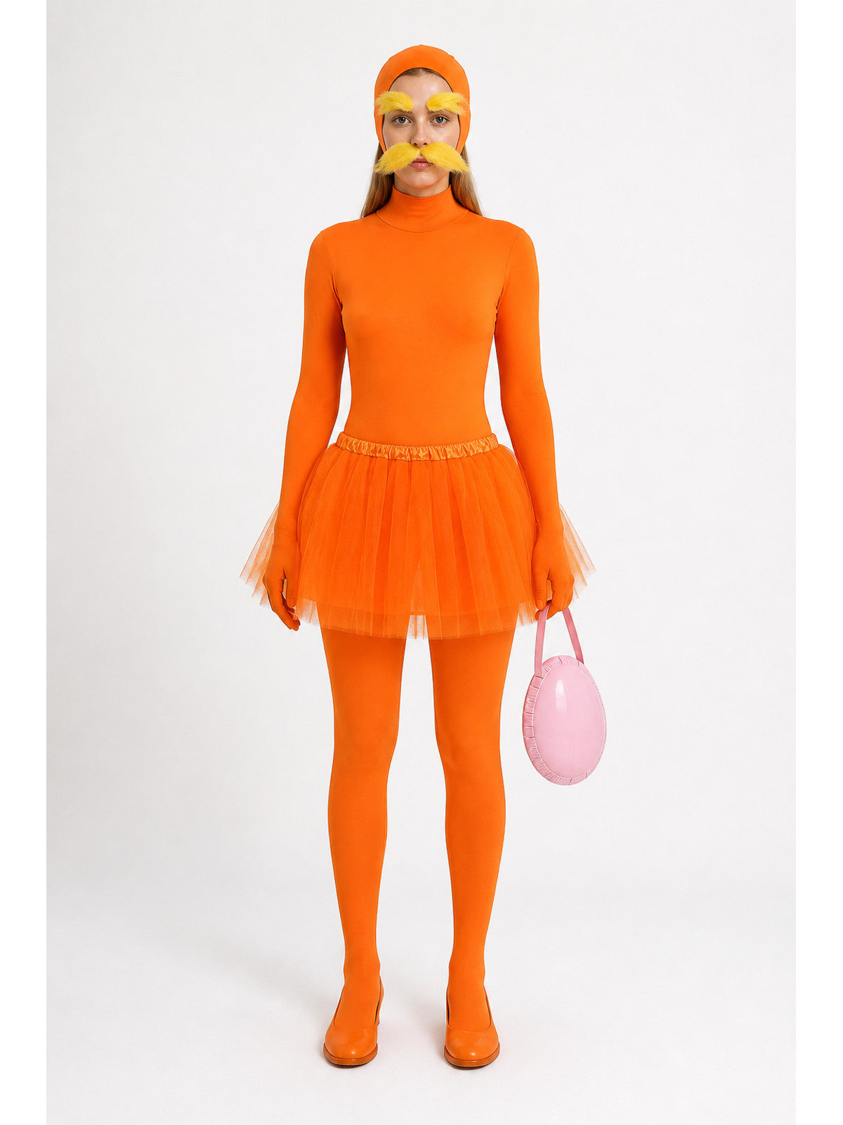 Orange Lorax Cosplay Jumpsuit with Tutu Skirt main product view