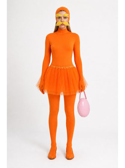 Orange Lorax Cosplay Jumpsuit with Tutu Skirt main product view