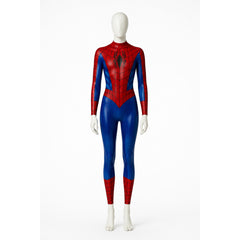 Red and Blue Spider-Man Costume with Web Design for Halloween