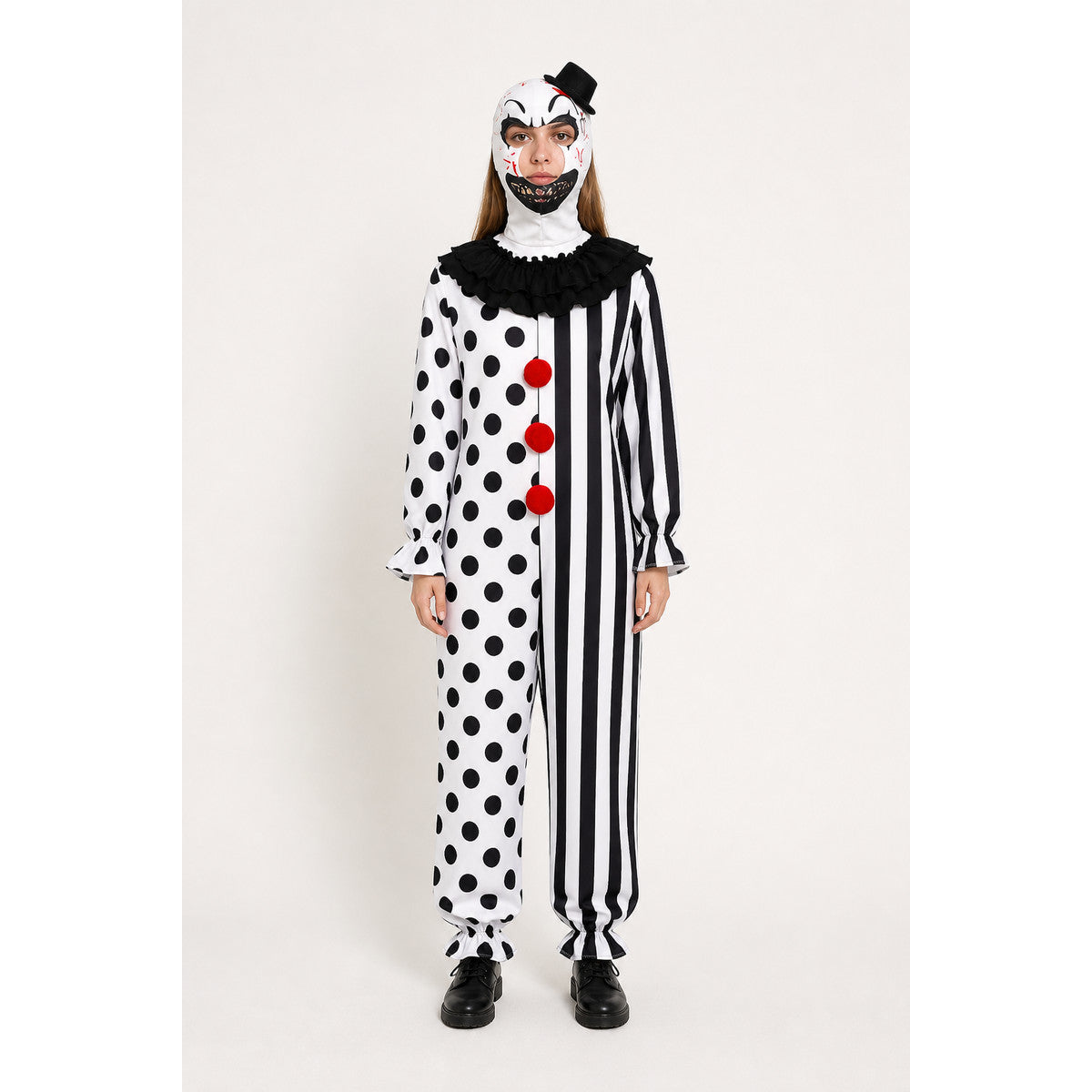 Clown Jumpsuit Costume with Headwear main product view