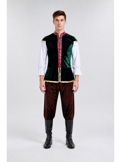 Historical costume with top and pants for performances main product view