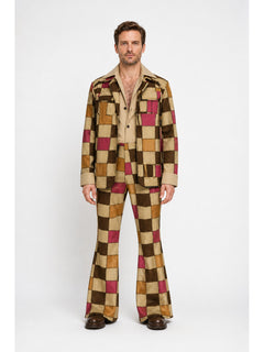 1970s Disco Stage Costume, Three-Piece with Bell-Bottoms