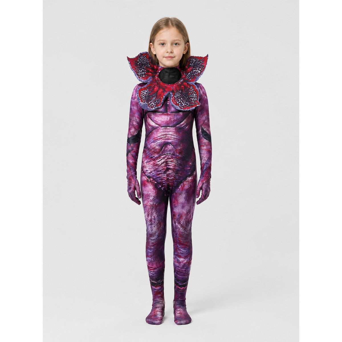 Tight-Fitting Man-Eating Flower Jumpsuit for Halloween on-model view