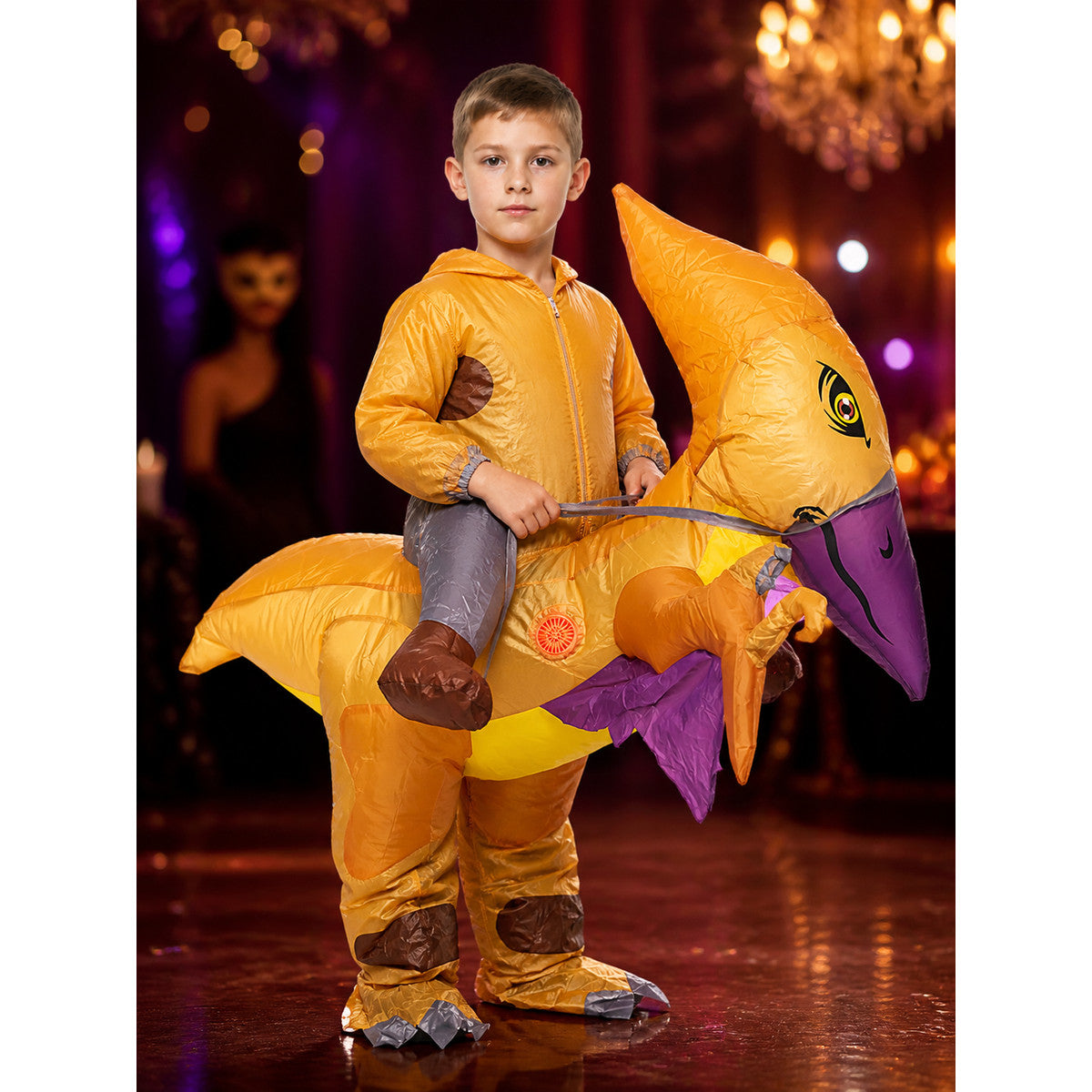Inflatable Pterodactyl Costume With Wings, Tail & Claws - Funny Halloween Party on-model view