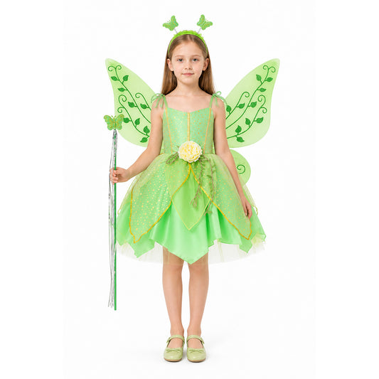 Children's Tinker Bell Fairy Costume with Wings main product view
