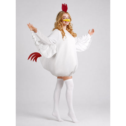 Adult Chicken Costume with Wings and Accessories