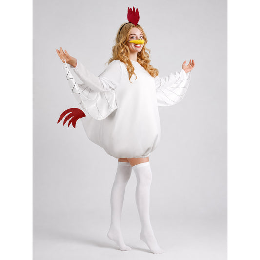 Adult Chicken Costume with Wings and Accessories