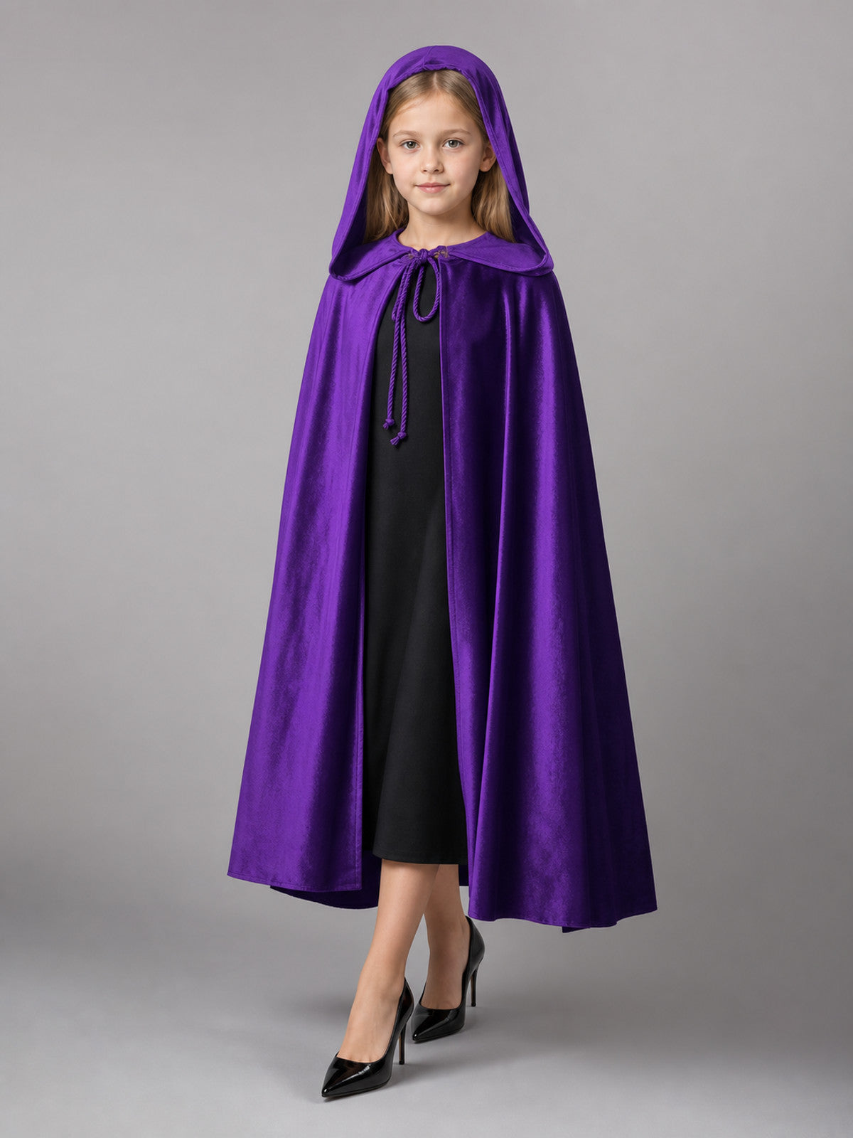 Purple Hooded Carnival Cape