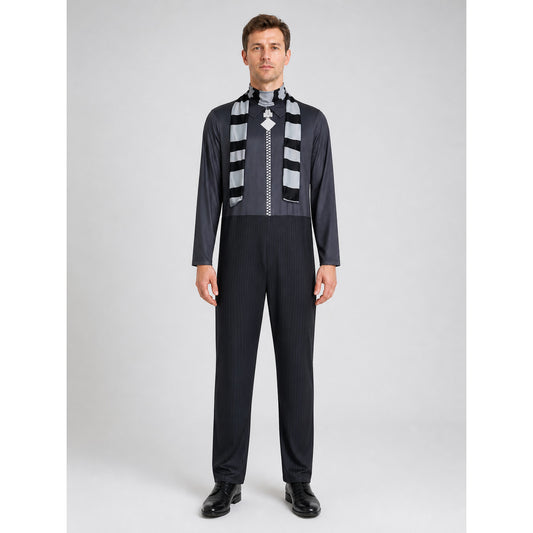 Gru from Minions Cosplay Jumpsuit Costume on-model view