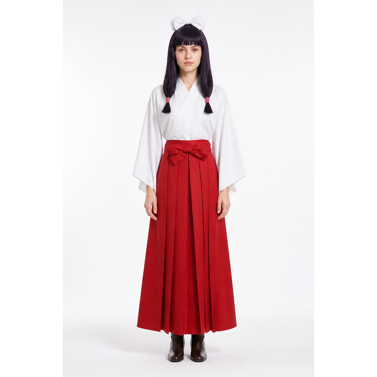 Utahime Cosplay Costume with Wig and Pleated Skirt main product view